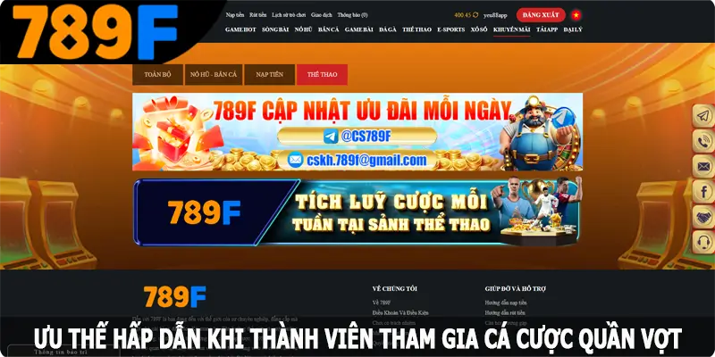 Ưu thế hấp dẫn khi thành viên tham gia dự đoán quần vợt